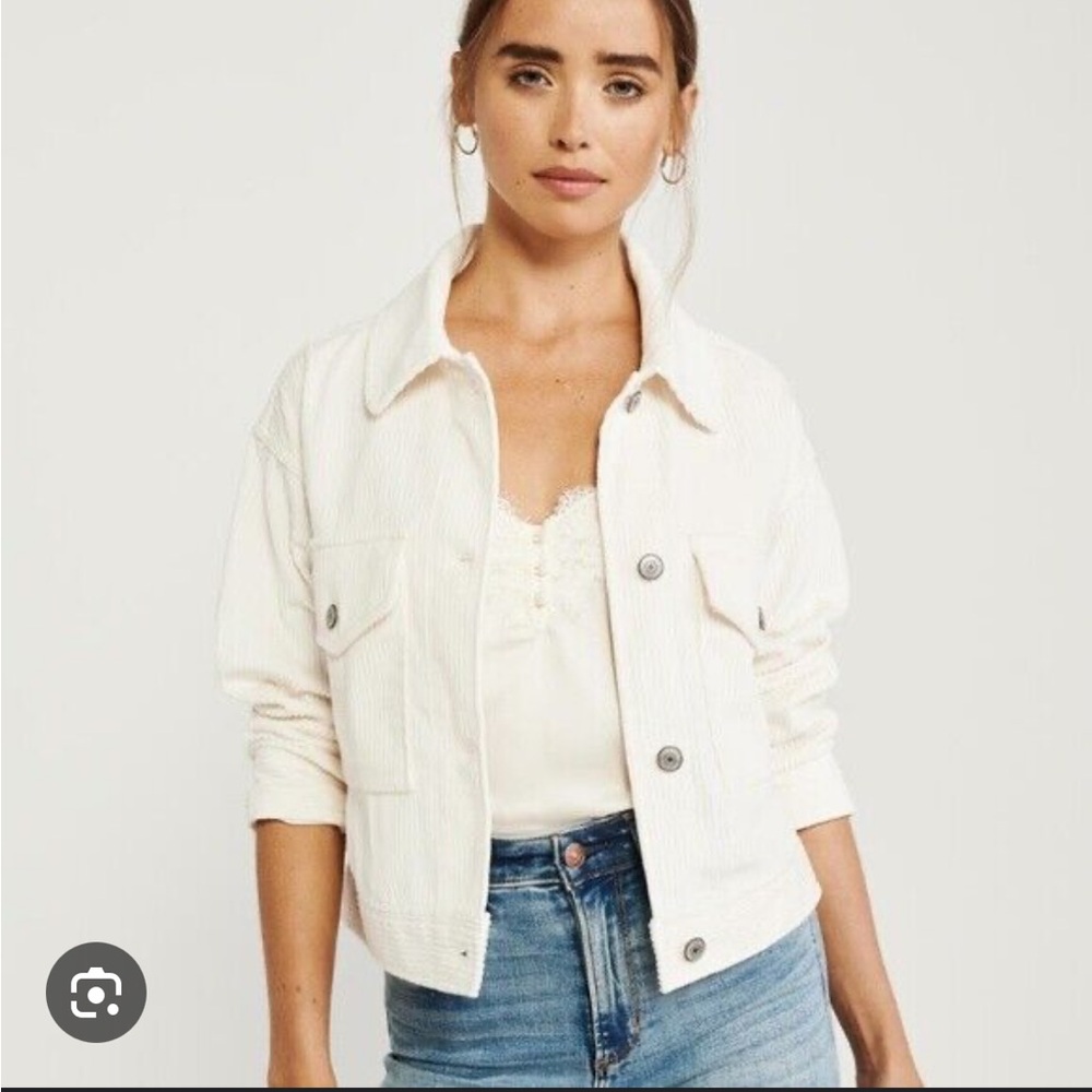 Abercrombie & Fitch White Utility Jacket